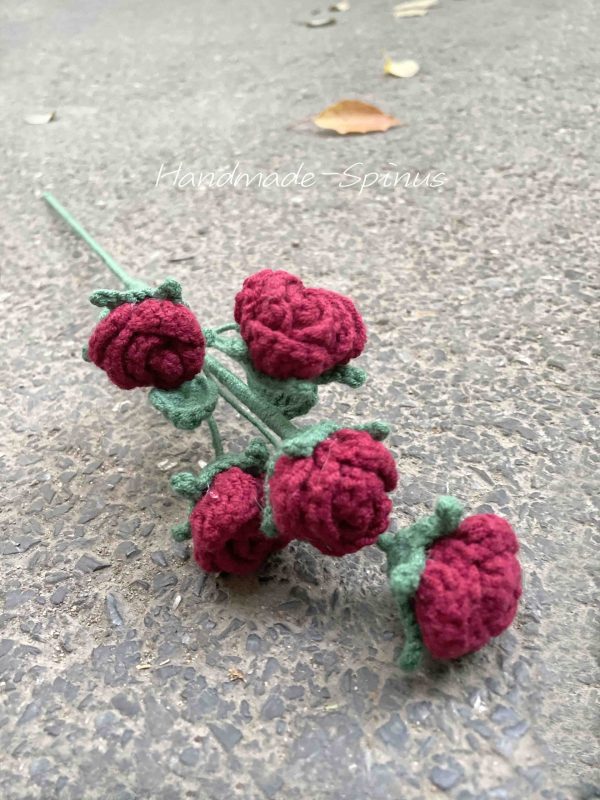 Handmade-Spinus Crochet Knit Flower