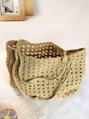 Waffle Crochet Large Bag