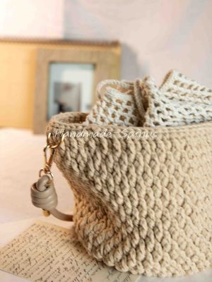 Twist Crochet Bucket Bag