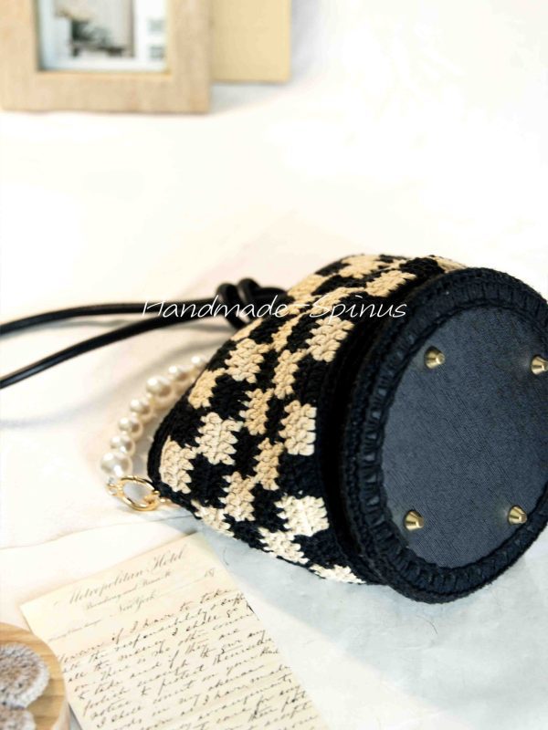 Handmade-Spinus Knit Crochet Bag