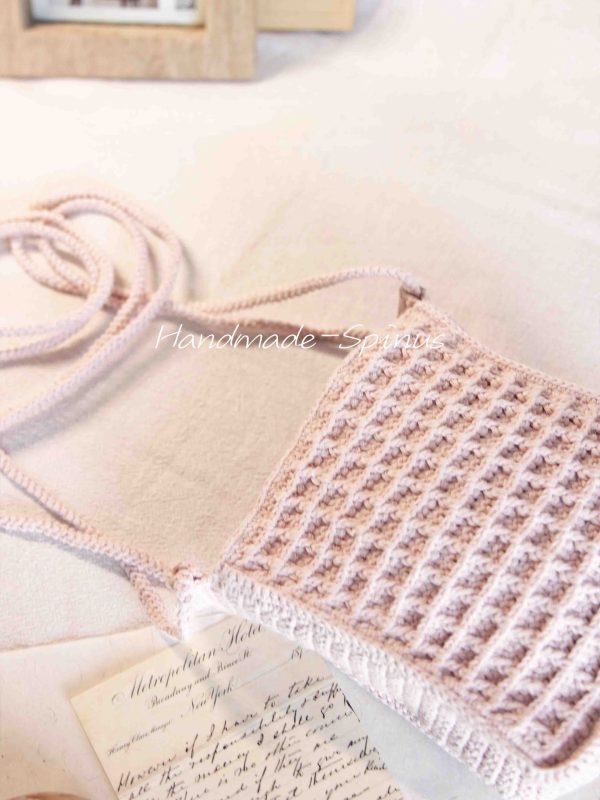 Handmade-Spinus Crochet Knit Bag