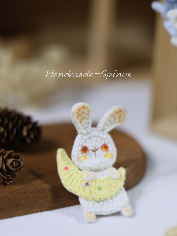 Handmade-Spinus Crochet Knit Hair Clip