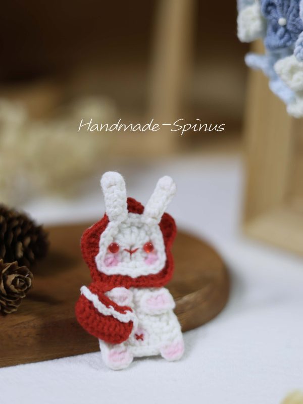 Handmade-Spinus Crochet Knit Hair Clip