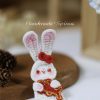 Handmade-Spinus Crochet Knit Hair Clip